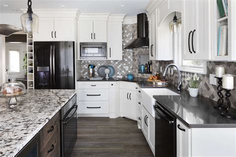 cabinets with black stainless steel appliances|cabinet colors with black appliances.